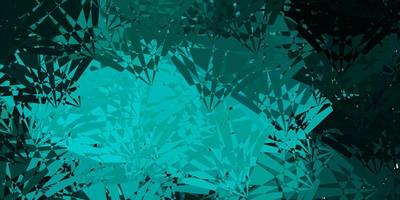 Dark Green vector background with polygonal forms.