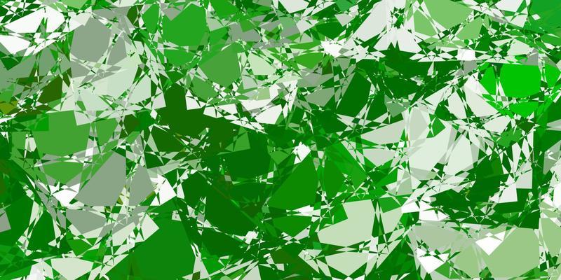 Light Green vector pattern with polygonal shapes.