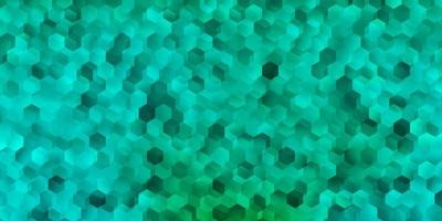 plantilla de vector verde claro en un estilo hexagonal.