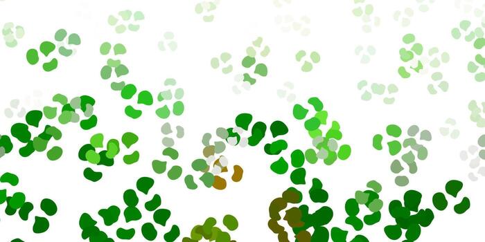 Light green, yellow vector pattern with abstract shapes.