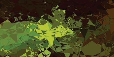 Dark Green, Yellow vector pattern with polygonal shapes.