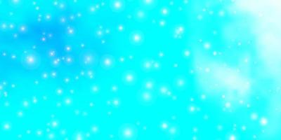 Light BLUE vector background with colorful stars.
