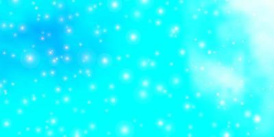 Light BLUE vector background with colorful stars.