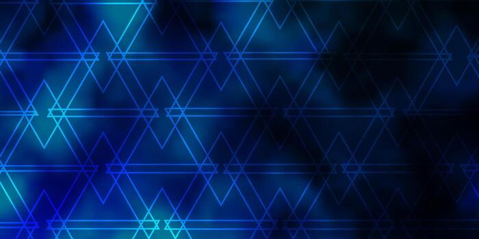 Telón de fondo de vector azul claro con líneas, triángulos.