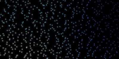 Dark BLUE vector template with neon stars.