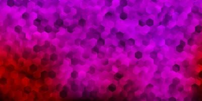 Dark pink vector background with hexagonal shapes.