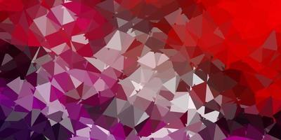 Light pink, red vector abstract triangle template.