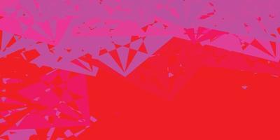 Light Pink, Red vector backdrop with triangles, lines.