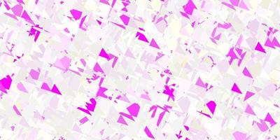 Light pink, yellow vector background with triangles.