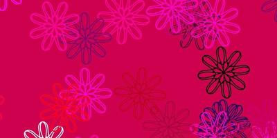 ilustraciones naturales de vector rosa claro, amarillo con flores.