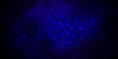 Dark Blue, Red vector pattern with abstract stars.