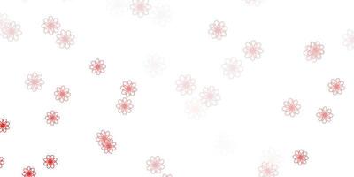 Light Red vector natural backdrop with flowers.