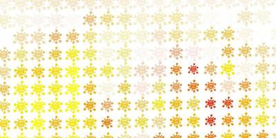Light Red, Yellow vector template with flu signs.