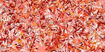 Light red, yellow vector texture with random triangles.