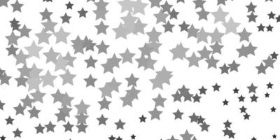 textura de vector gris claro con hermosas estrellas.