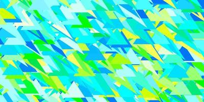 Light blue, green vector backdrop with triangles, lines.