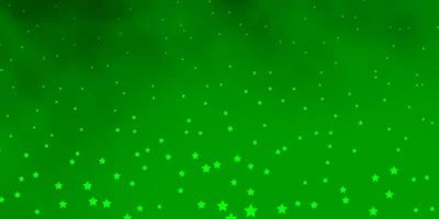 Dark Green vector pattern with abstract stars.