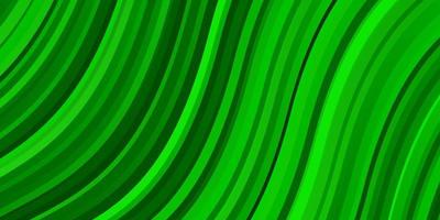 Light Green vector background with bent lines.