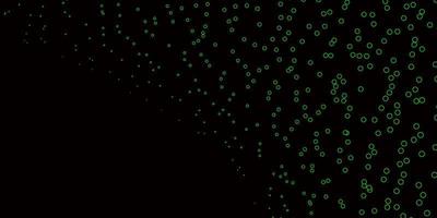 Dark Green vector backdrop with dots.