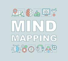 Mind mapping word concepts banner. Analytical skills. Critical thinking. Big data. Isolated lettering typography idea with linear icons. Data analytics. Vector outline illustration