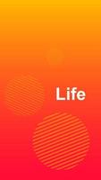 Life social media story duotone template. Gradient orange advertising web banner with text, promotion content layout. Modern vibrant mobile app design. Blending coral color with circles mockup vector