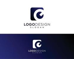 logotipo abstracto de la letra e, diseño del logotipo del vector e