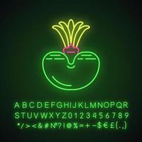 Living stone neon light icon. Lithops. Blooming cactus. Exotic pebble plant. Glowing sign with alphabet, numbers and symbols. Vector isolated illustration