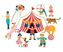 Colored Circus Composition vector