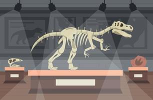 composición del esqueleto de dinosaurio vector