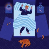 Sleeping Man Illustration vector