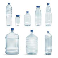 Realistic Plastic Bottles Collection vector