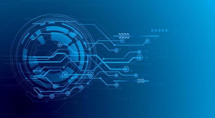 blue abstract background with simple elements. technology or science design