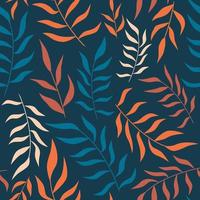 Vector seamless pattern with leaves.