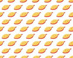 Orange leaves seamless cartoon pattern vector