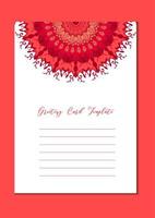 Mandala oriental template card vector