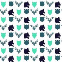 Wildlife seamless pattern vector