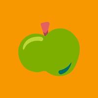 Apple flat vector illustration