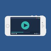 Web Template of Smartphone Video Form vector