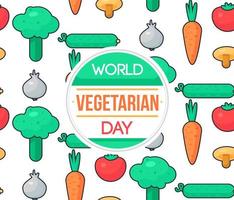 dia mundial del vegetariano vector