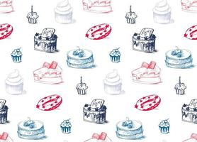 Tasty Cakes Seamless Pattern vector