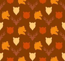 Wildlife seamless pattern vector