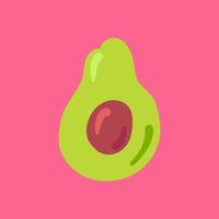 Avocado cartoon vector illustration