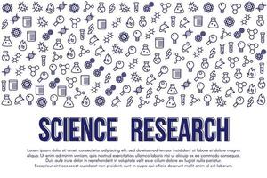 Scientific research banner vector template