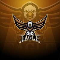diseño del logotipo de la mascota del deporte del águila vector