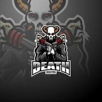 Skull gunners esport mascot logo vector