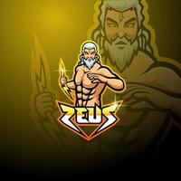 Zeus esport mascot logo design