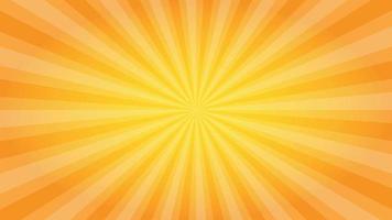 Yellow sunburst background design vector