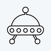 transbordador espacial icono. adecuado para el símbolo de la educación. estilo de línea diseño simple editable. vector de plantilla de diseño. ilustración sencilla