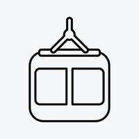 Icon Cable Car. suitable for Education symbol. line style. simple design editable. design template vector. simple illustration vector