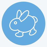 Icon Rabbit. suitable for Meat. blue eyes style. simple design editable. design template vector. simple illustration vector